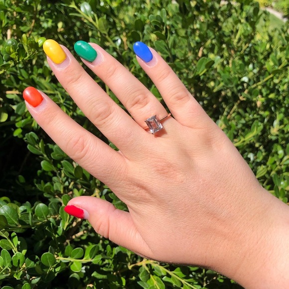 10k Rose Gold Solitaire Engagement Ring - Picture 2 of 6